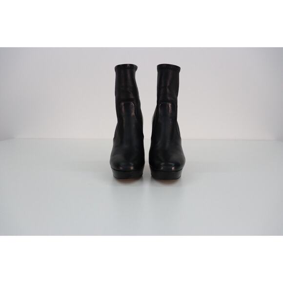 LK Bennett Platform Black Leather Sock Boots 4" Heel Size 6 or 6.5 - Picture 7 of 16